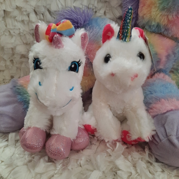 Bundle Unicorn Plush Toys Stuffed Animal Set of 3 - Picture 3 of 14
